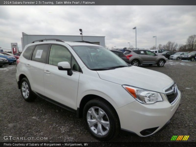 Satin White Pearl / Platinum 2014 Subaru Forester 2.5i Touring