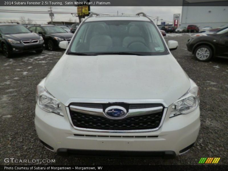 Satin White Pearl / Platinum 2014 Subaru Forester 2.5i Touring