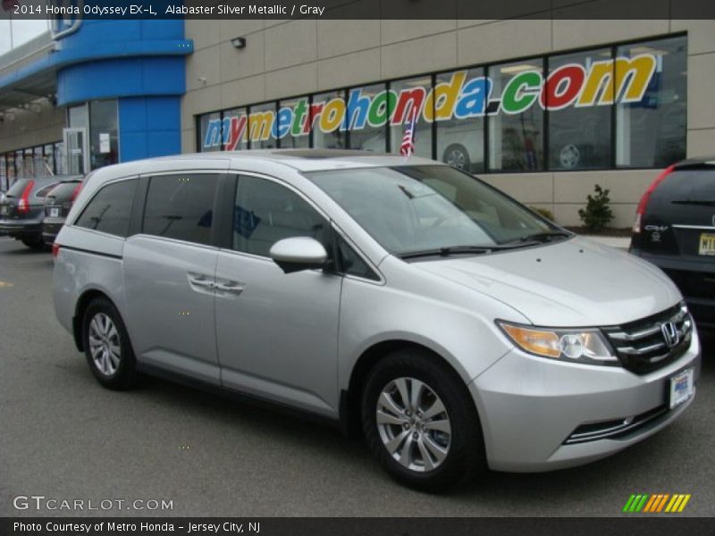 Alabaster Silver Metallic / Gray 2014 Honda Odyssey EX-L