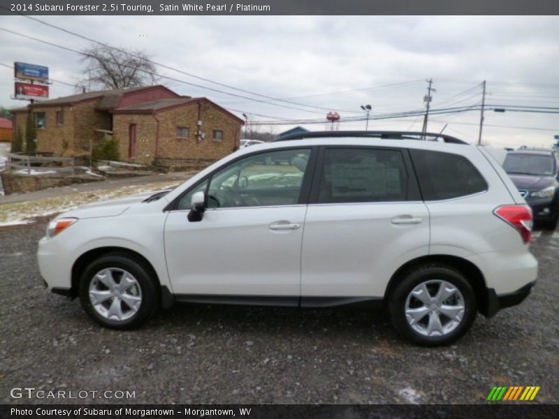 Satin White Pearl / Platinum 2014 Subaru Forester 2.5i Touring