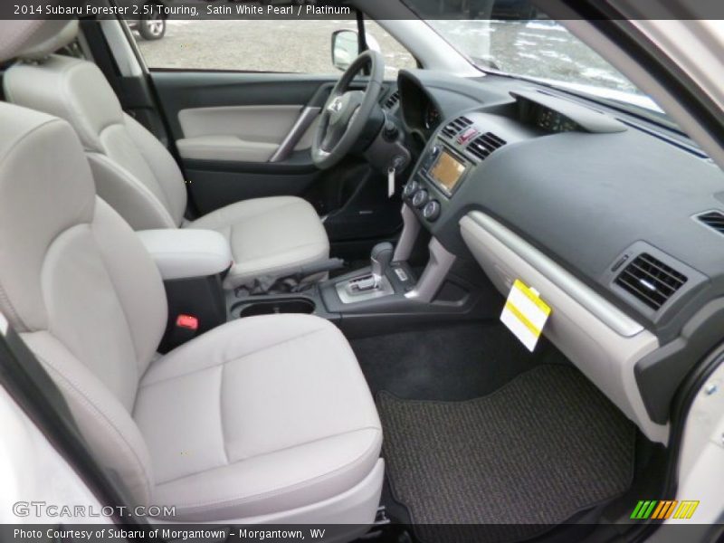 Satin White Pearl / Platinum 2014 Subaru Forester 2.5i Touring