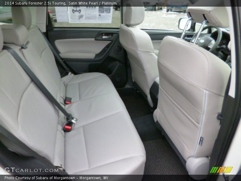Satin White Pearl / Platinum 2014 Subaru Forester 2.5i Touring