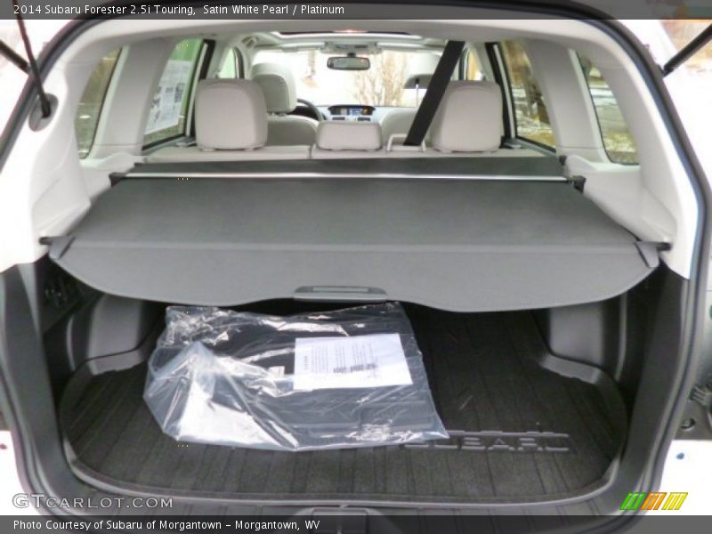 Satin White Pearl / Platinum 2014 Subaru Forester 2.5i Touring