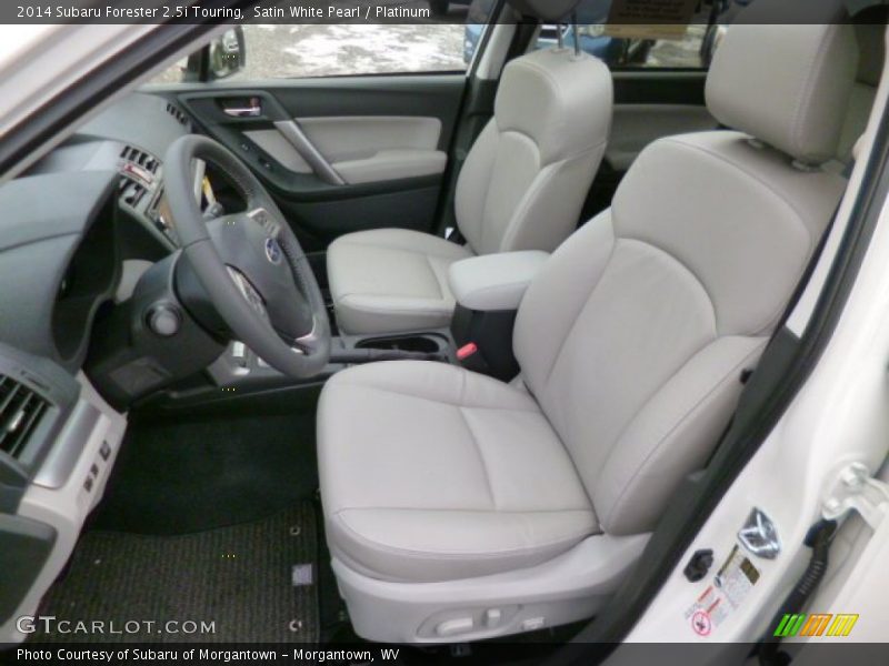 Satin White Pearl / Platinum 2014 Subaru Forester 2.5i Touring