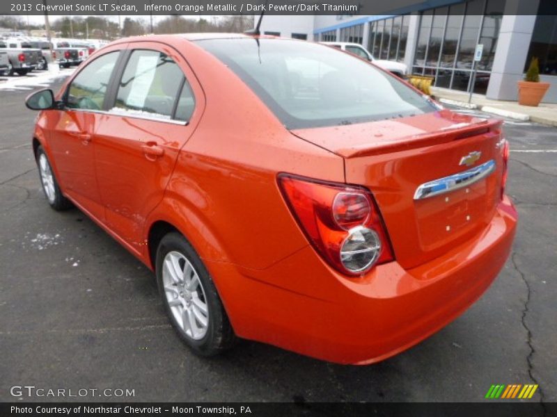 Inferno Orange Metallic / Dark Pewter/Dark Titanium 2013 Chevrolet Sonic LT Sedan