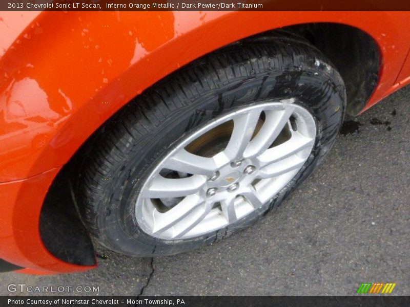 Inferno Orange Metallic / Dark Pewter/Dark Titanium 2013 Chevrolet Sonic LT Sedan
