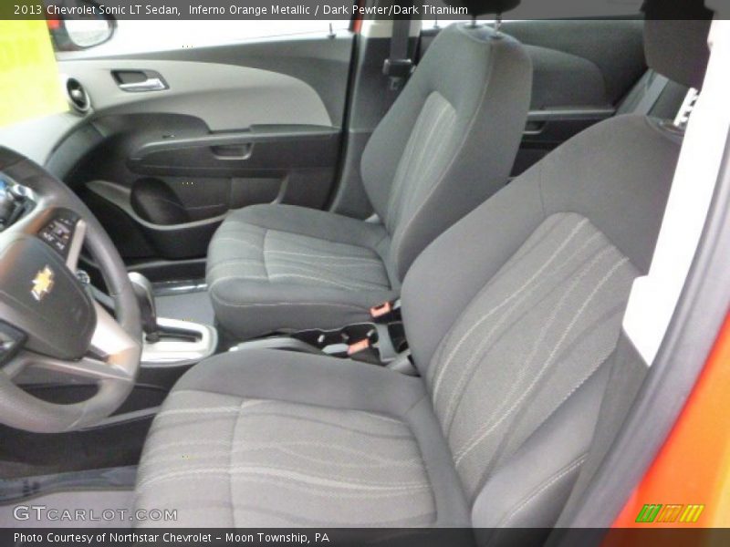 Inferno Orange Metallic / Dark Pewter/Dark Titanium 2013 Chevrolet Sonic LT Sedan