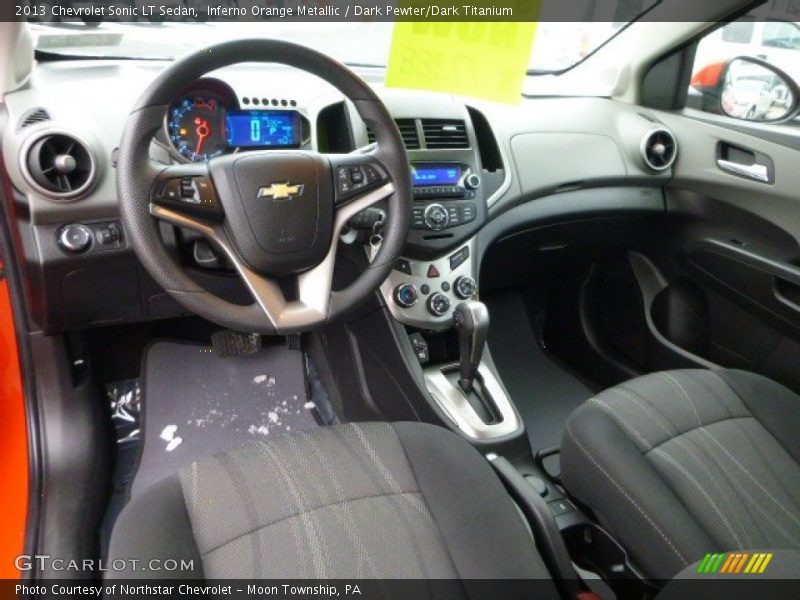 Inferno Orange Metallic / Dark Pewter/Dark Titanium 2013 Chevrolet Sonic LT Sedan
