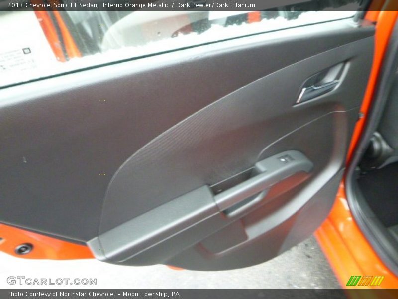 Inferno Orange Metallic / Dark Pewter/Dark Titanium 2013 Chevrolet Sonic LT Sedan