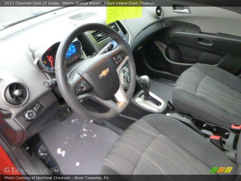 Inferno Orange Metallic / Dark Pewter/Dark Titanium 2013 Chevrolet Sonic LT Sedan