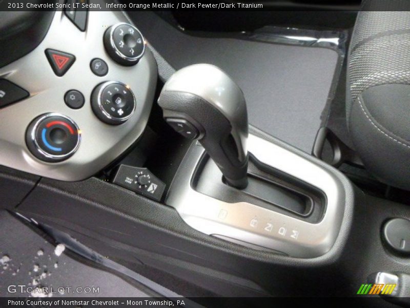 Inferno Orange Metallic / Dark Pewter/Dark Titanium 2013 Chevrolet Sonic LT Sedan