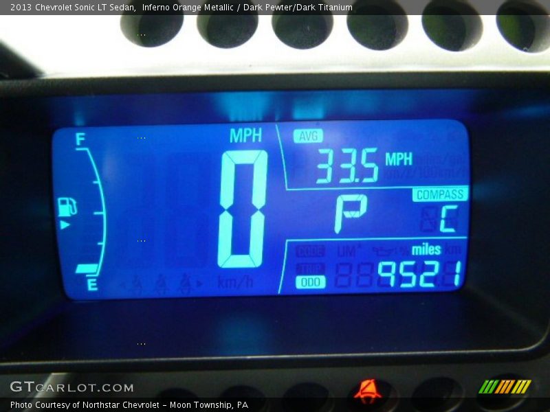 Inferno Orange Metallic / Dark Pewter/Dark Titanium 2013 Chevrolet Sonic LT Sedan
