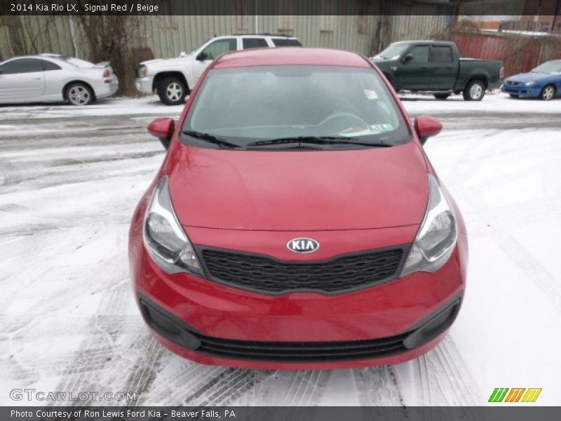 Signal Red / Beige 2014 Kia Rio LX