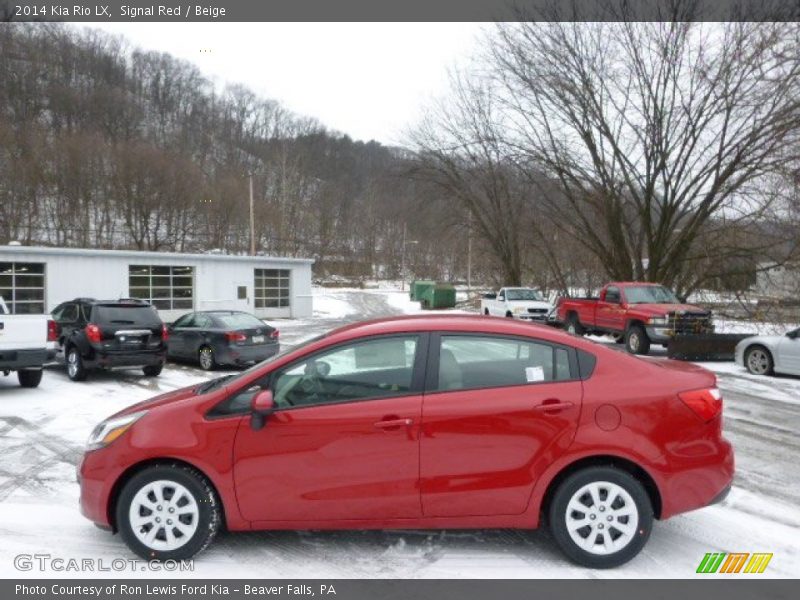  2014 Rio LX Signal Red