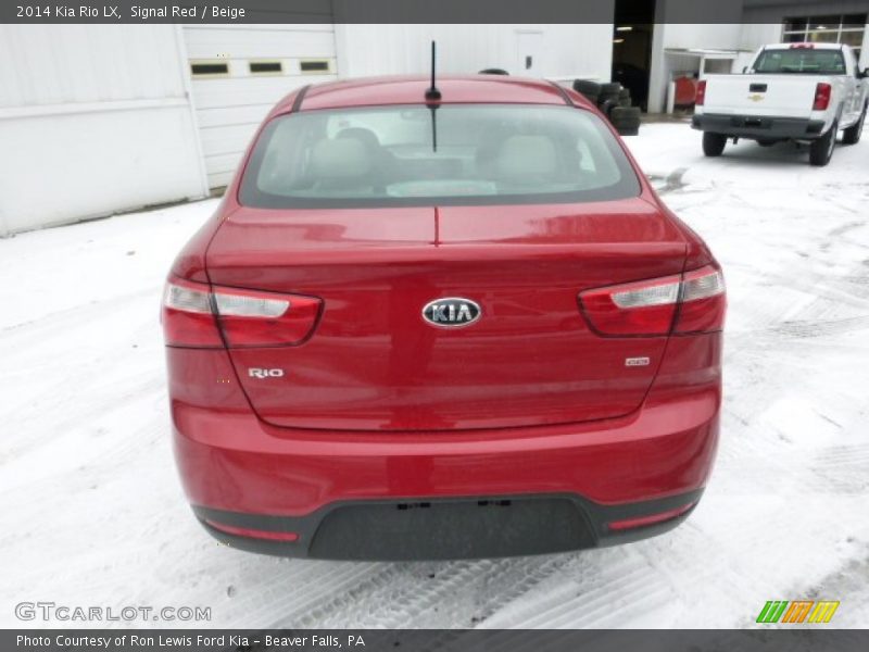 Signal Red / Beige 2014 Kia Rio LX