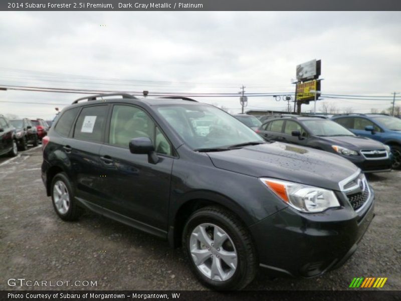 Dark Gray Metallic / Platinum 2014 Subaru Forester 2.5i Premium