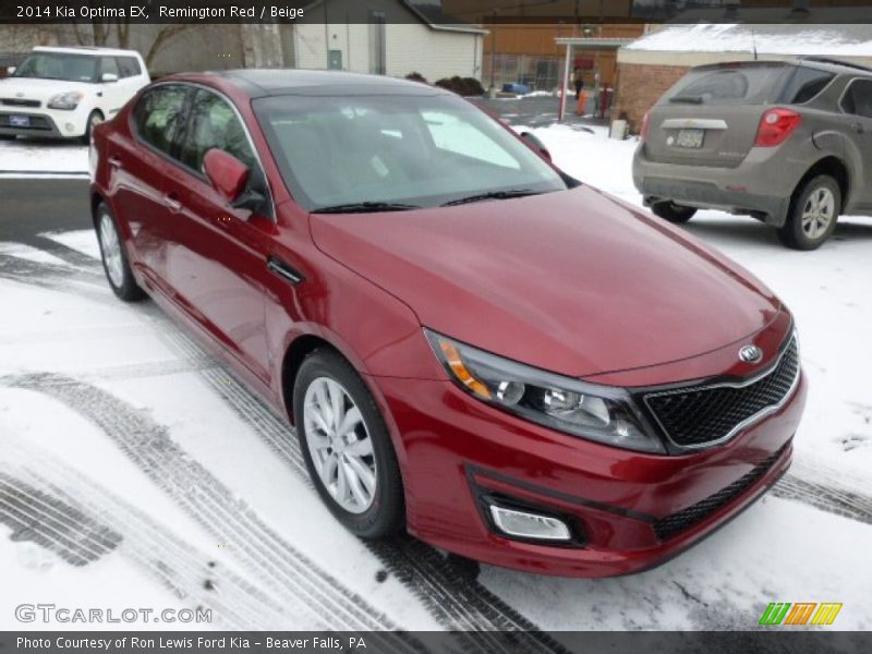 Front 3/4 View of 2014 Optima EX