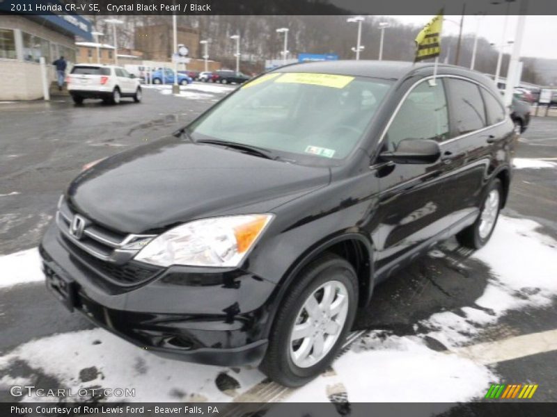 Crystal Black Pearl / Black 2011 Honda CR-V SE