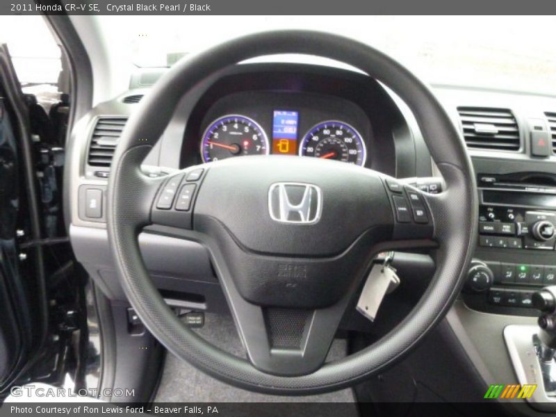 Crystal Black Pearl / Black 2011 Honda CR-V SE