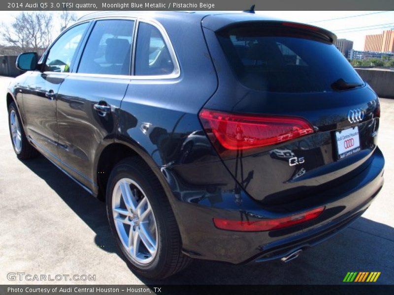 Moonlight Blue Metallic / Pistachio Beige 2014 Audi Q5 3.0 TFSI quattro