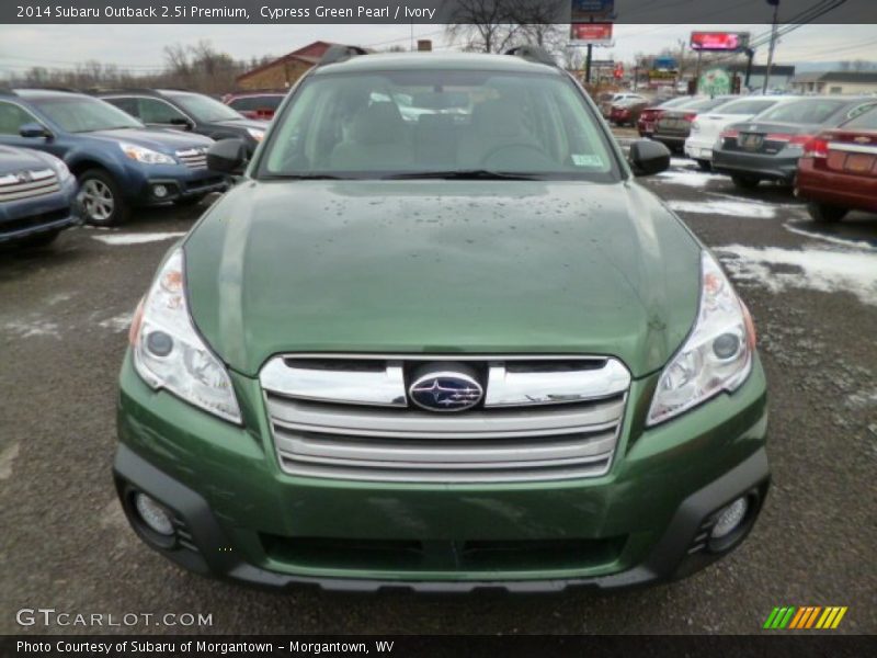 Cypress Green Pearl / Ivory 2014 Subaru Outback 2.5i Premium