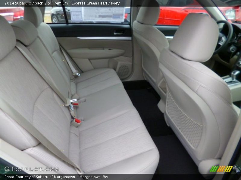Rear Seat of 2014 Outback 2.5i Premium