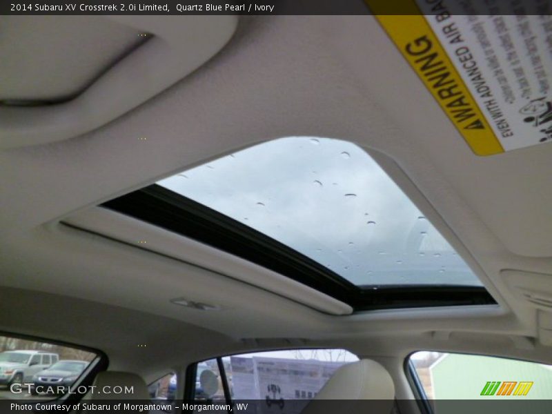 Sunroof of 2014 XV Crosstrek 2.0i Limited