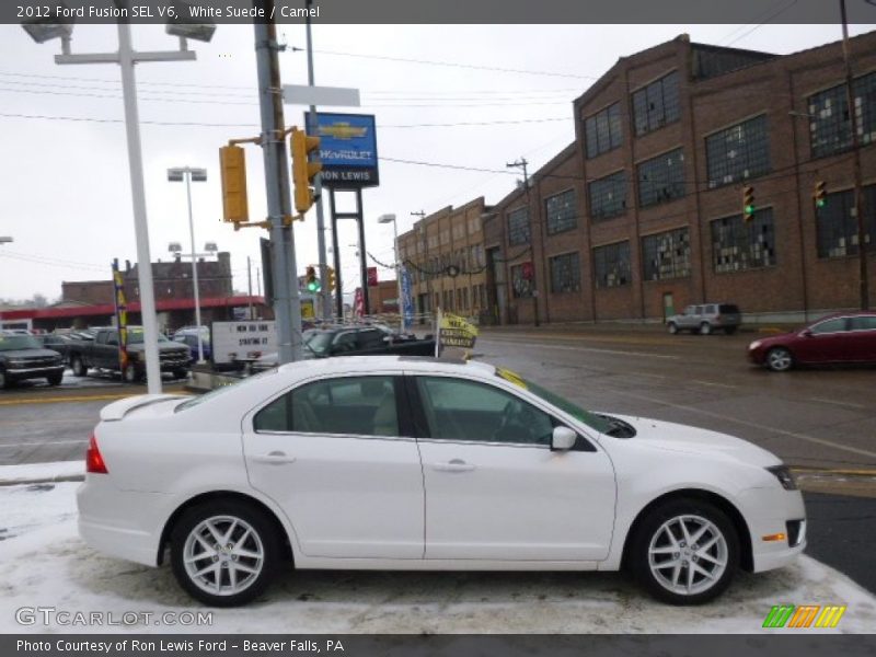 White Suede / Camel 2012 Ford Fusion SEL V6