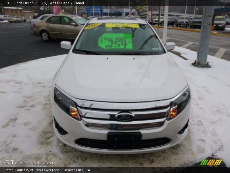 White Suede / Camel 2012 Ford Fusion SEL V6