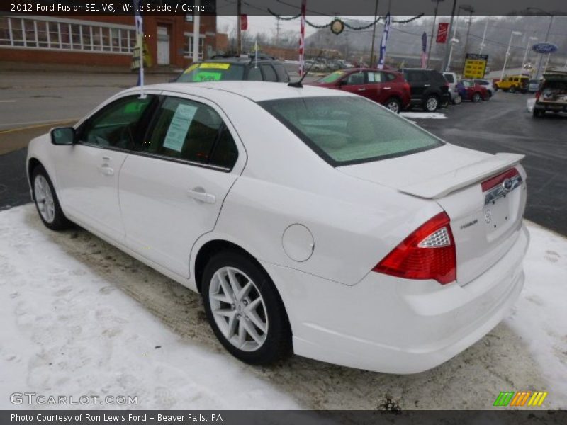 White Suede / Camel 2012 Ford Fusion SEL V6