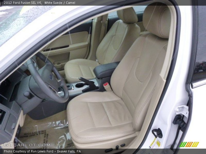 White Suede / Camel 2012 Ford Fusion SEL V6