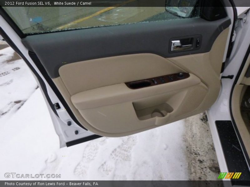 White Suede / Camel 2012 Ford Fusion SEL V6