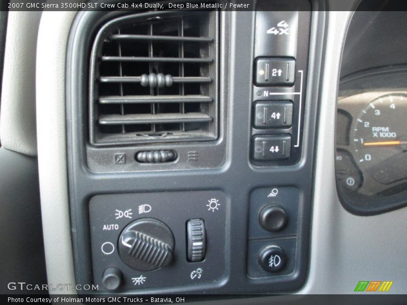 Deep Blue Metallic / Pewter 2007 GMC Sierra 3500HD SLT Crew Cab 4x4 Dually