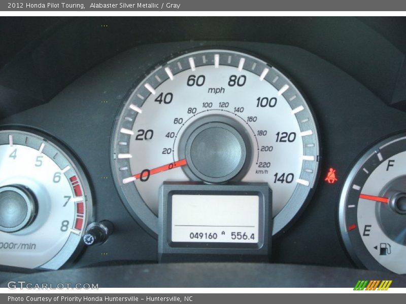 Alabaster Silver Metallic / Gray 2012 Honda Pilot Touring
