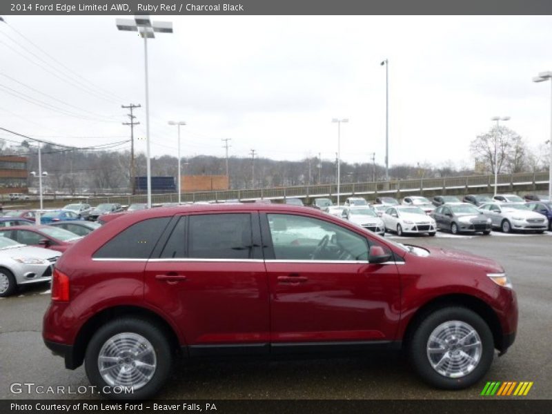 Ruby Red / Charcoal Black 2014 Ford Edge Limited AWD