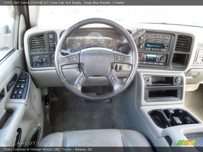 Deep Blue Metallic / Pewter 2007 GMC Sierra 3500HD SLT Crew Cab 4x4 Dually