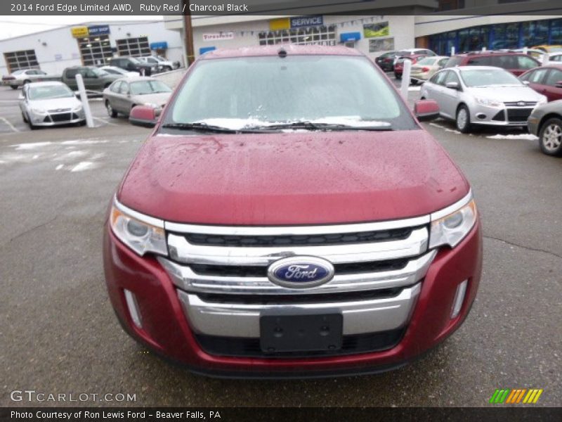 Ruby Red / Charcoal Black 2014 Ford Edge Limited AWD