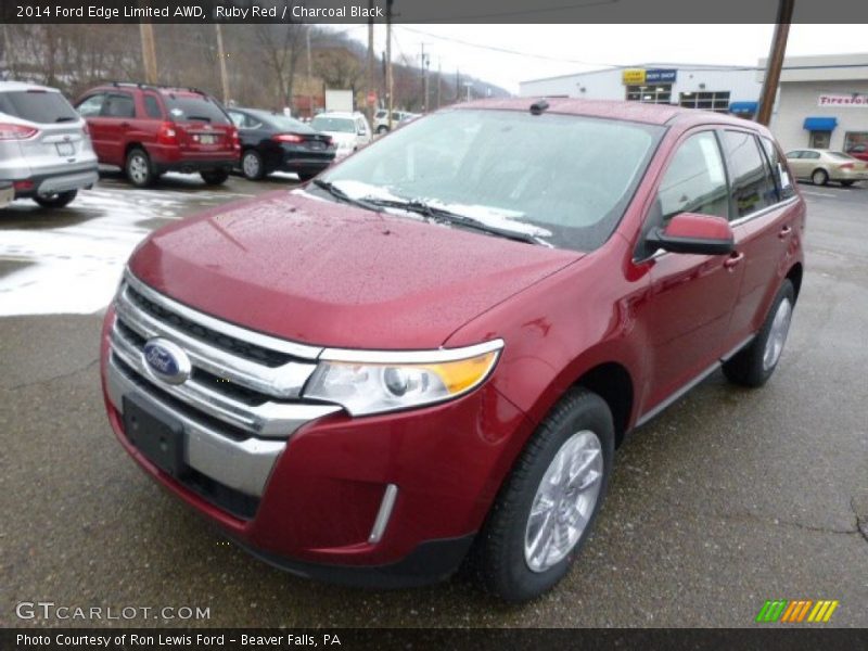 Ruby Red / Charcoal Black 2014 Ford Edge Limited AWD