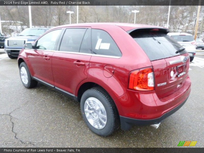 Ruby Red / Charcoal Black 2014 Ford Edge Limited AWD