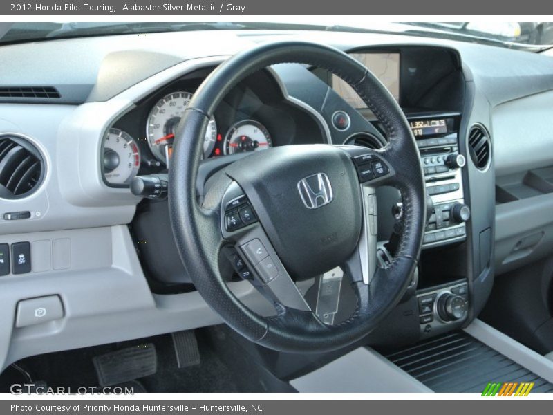 Alabaster Silver Metallic / Gray 2012 Honda Pilot Touring