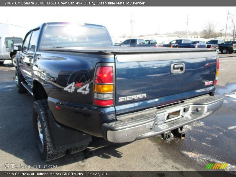 Deep Blue Metallic / Pewter 2007 GMC Sierra 3500HD SLT Crew Cab 4x4 Dually