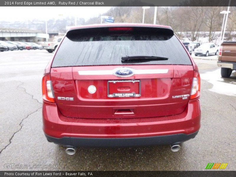 Ruby Red / Charcoal Black 2014 Ford Edge Limited AWD