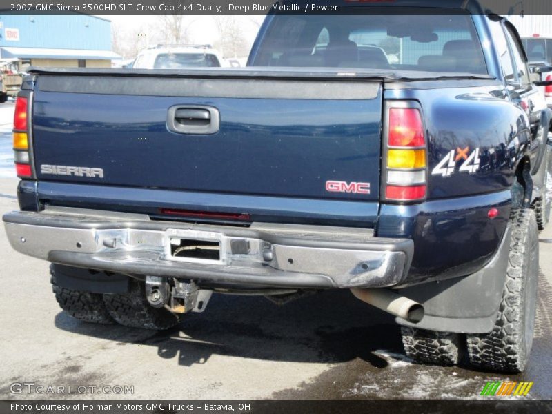 Deep Blue Metallic / Pewter 2007 GMC Sierra 3500HD SLT Crew Cab 4x4 Dually