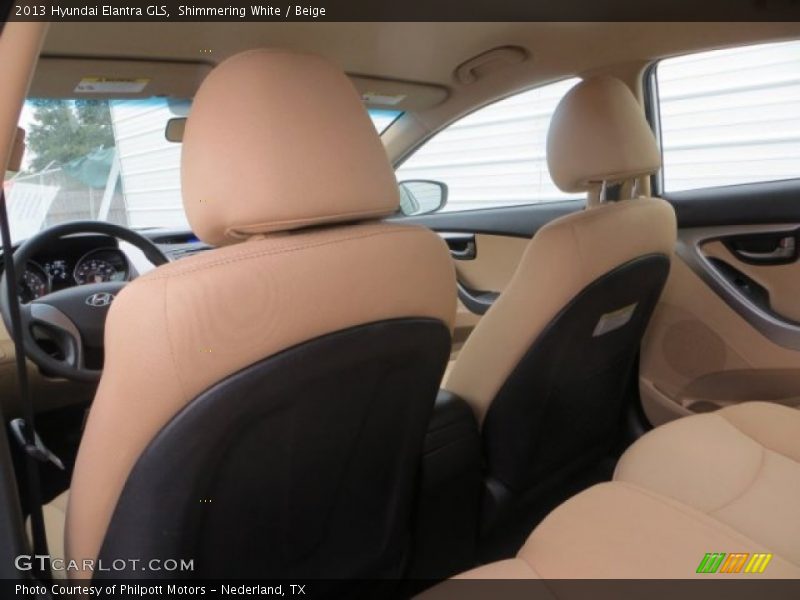 Shimmering White / Beige 2013 Hyundai Elantra GLS