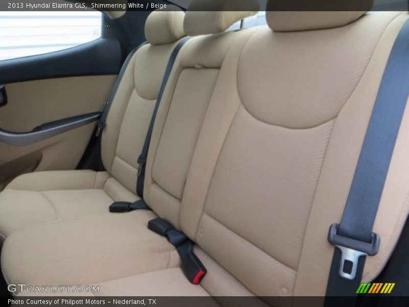 Shimmering White / Beige 2013 Hyundai Elantra GLS
