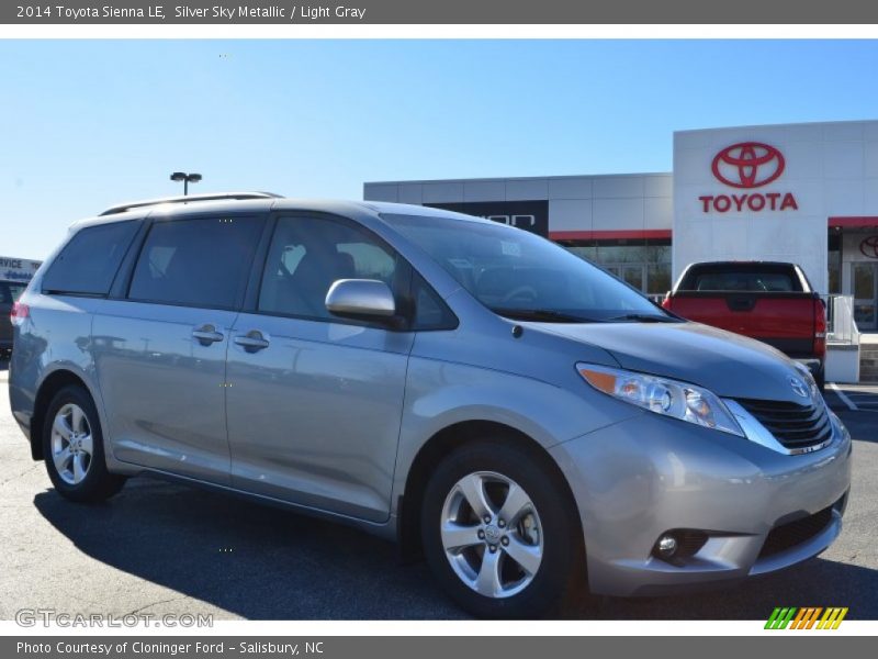 Silver Sky Metallic / Light Gray 2014 Toyota Sienna LE