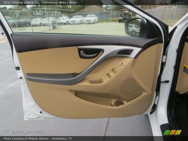 Shimmering White / Beige 2013 Hyundai Elantra GLS