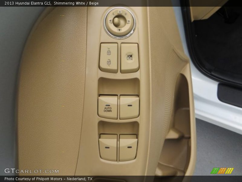 Shimmering White / Beige 2013 Hyundai Elantra GLS
