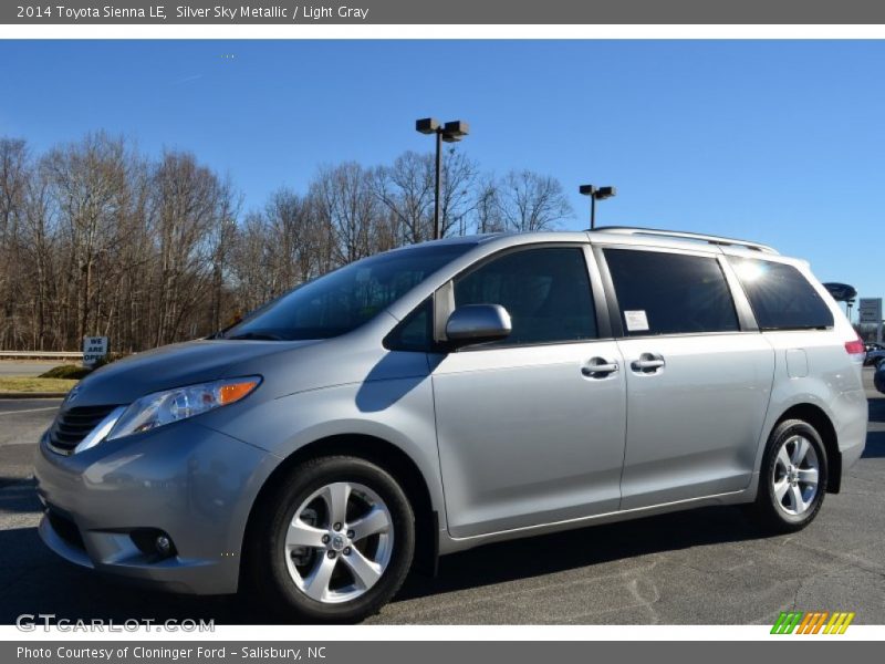 Silver Sky Metallic / Light Gray 2014 Toyota Sienna LE