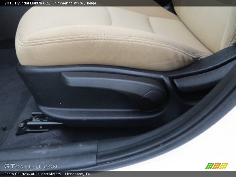 Shimmering White / Beige 2013 Hyundai Elantra GLS